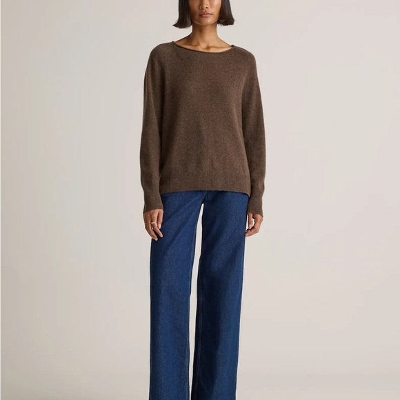Quince Mongolian Cashmere Boatneck Sweater Size L - Picture 3 of 5